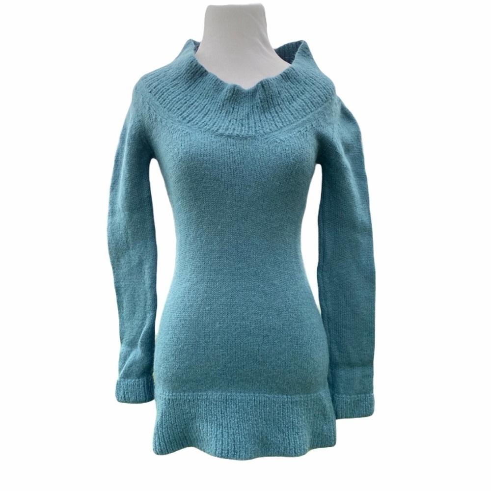 Chloe elongated alpaca cowl neck sweater SZ XS
